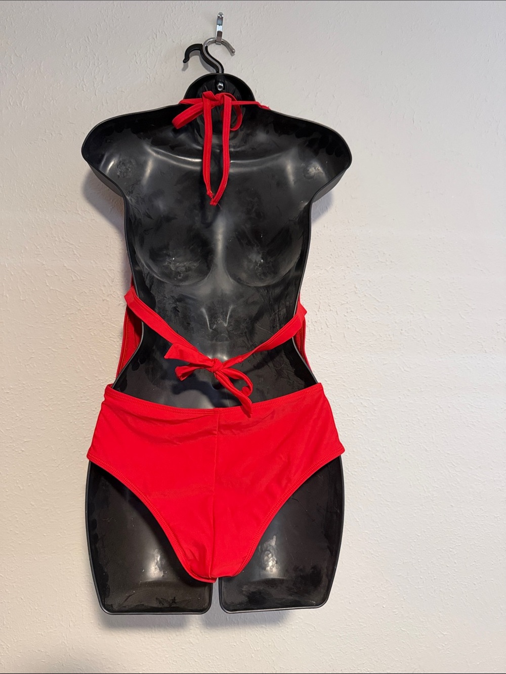 Red Ruffled One-Piece Swimsuit - - Picture 2 of 3